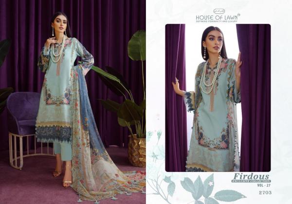 House Of Lawn Firdous Exclusive Collection 27 Lawn Cotton Designer Pakistani Suits